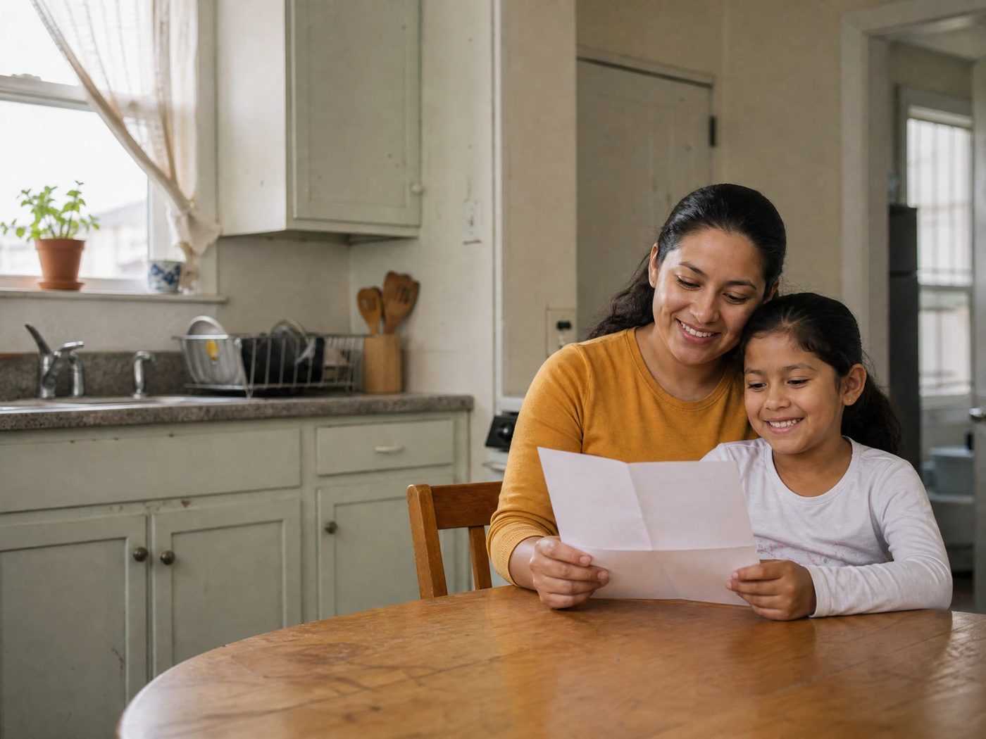 Madre e hija planificando un hogar